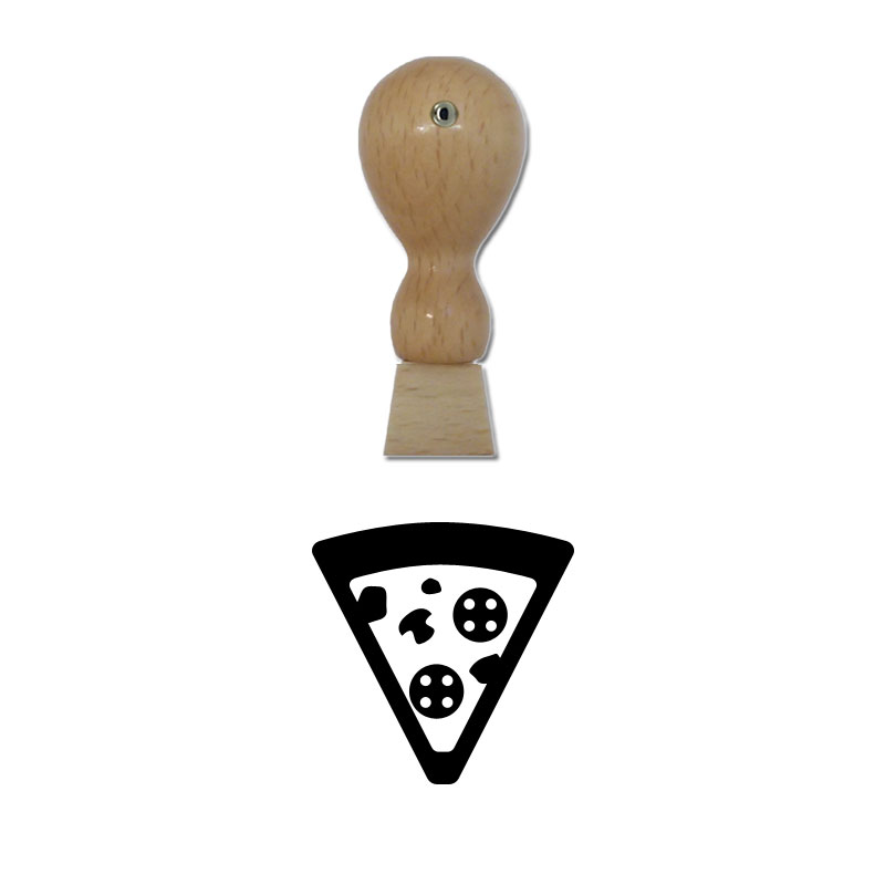 Produktbild: Pizza - Holzstempel für Bonuskarten, Rabattkarten, Treuekarten etc. - 070