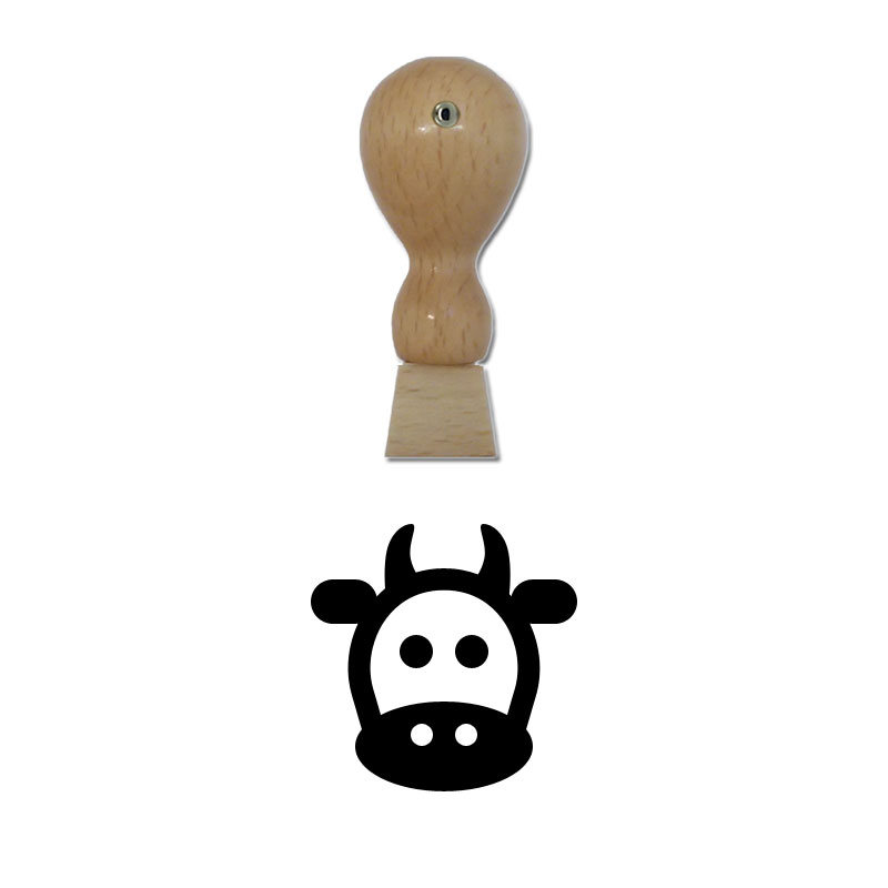 Produktbild: Kuh - Holzstempel für Bonuskarten, Rabattkarten, Treuekarten etc. - 010
