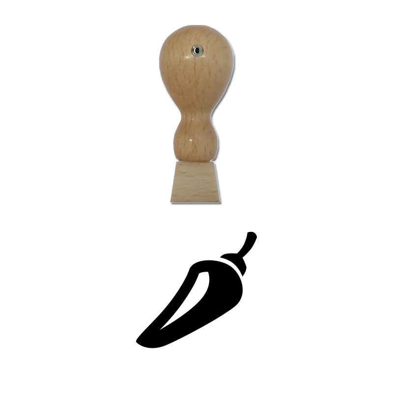 Produktbild: Chili - Holzstempel für Bonuskarten, Rabattkarten, Treuekarten etc. - 062