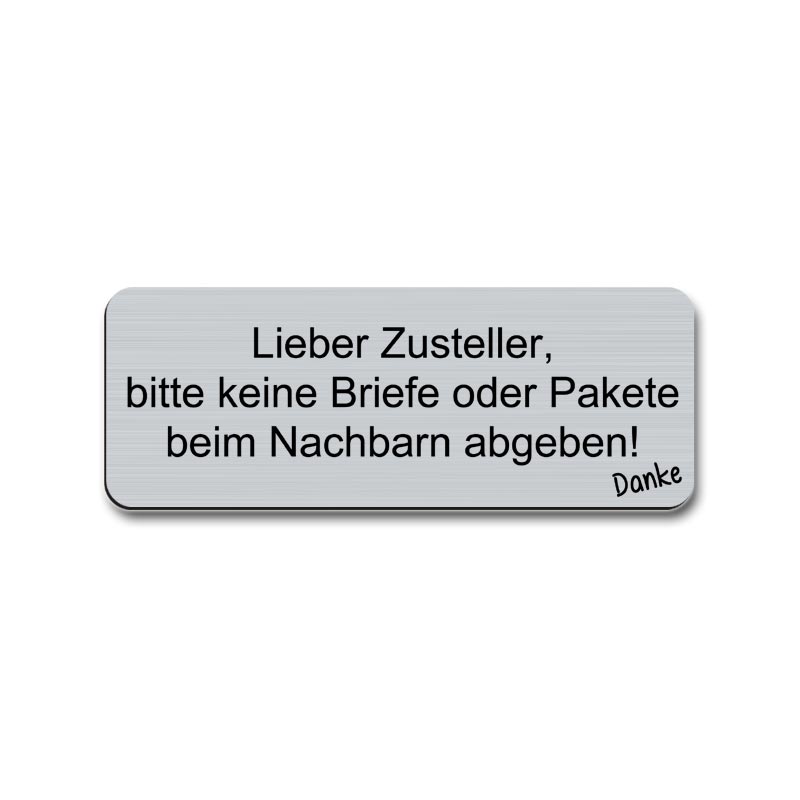Produktbild: Nicht beim Nachbarn abgeben - 80x30mm