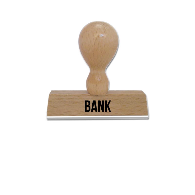 Produktbild: BANK - Textstempel aus Holz