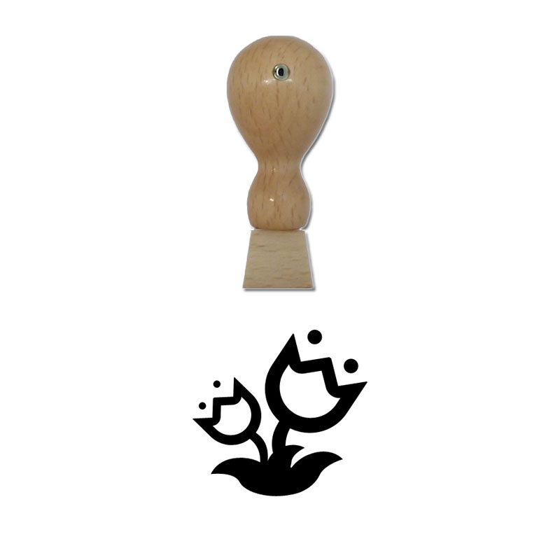 Produktbild: Blumen - Holzstempel für Bonuskarten, Rabattkarten, Treuekarten etc. - 096
