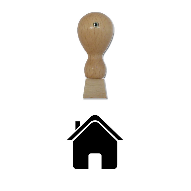 Produktbild: Haus - Holzstempel für Bonuskarten, Rabattkarten, Treuekarten etc. - 086