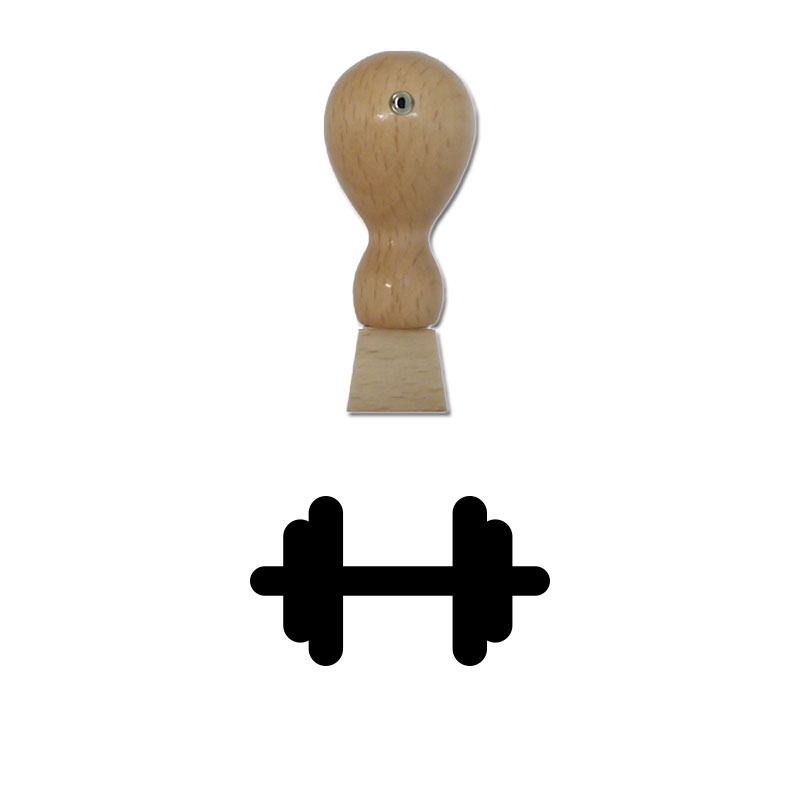 Produktbild: Hantel - Holzstempel für Bonuskarten, Rabattkarten, Treuekarten etc. - 112