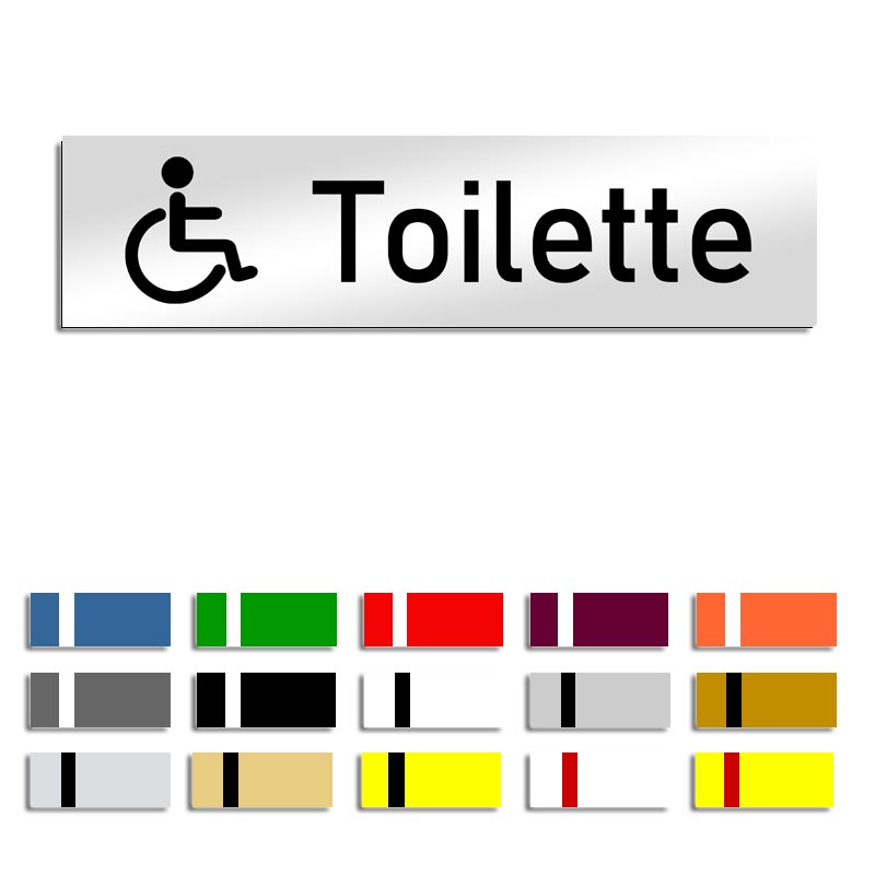 Produktbild: Behindertentoilette, Türschild mit Symbol, 160x40mm