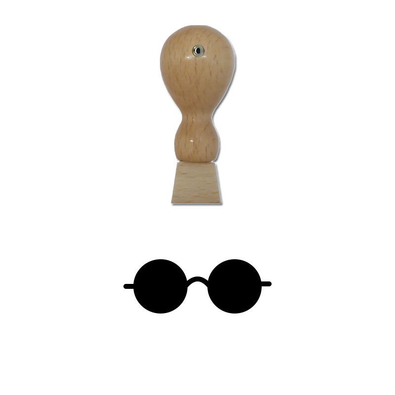Produktbild: Brille - Holzstempel für Bonuskarten, Rabattkarten, Treuekarten etc. - 105