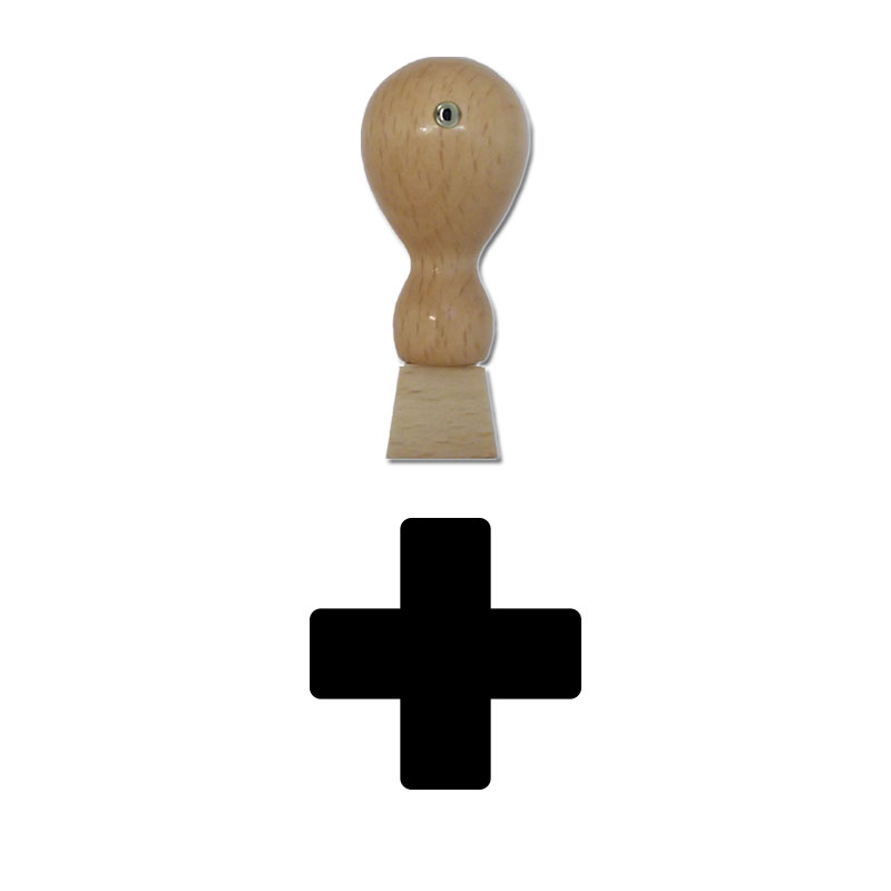 Produktbild: Kreuz - Holzstempel für Bonuskarten, Rabattkarten, Treuekarten etc. - 022