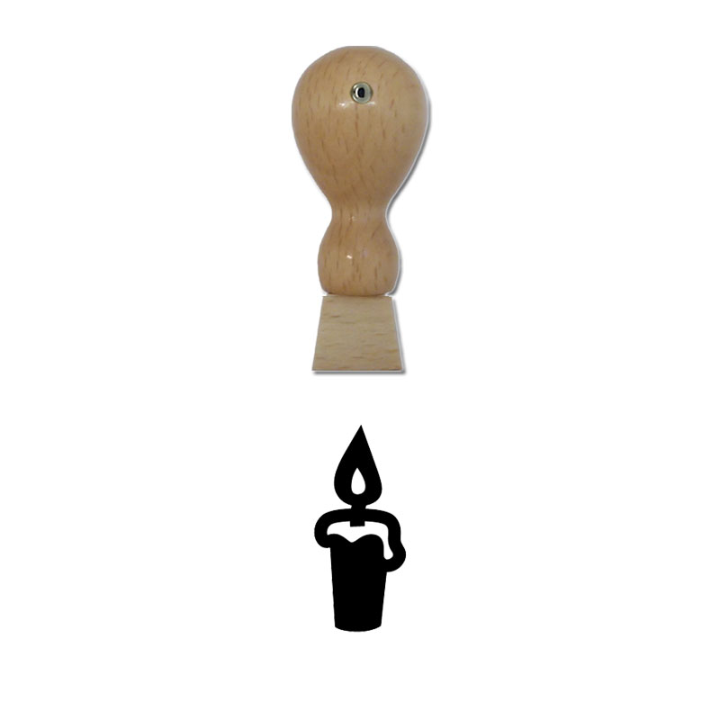 Produktbild: Kerze - Holzstempel für Bonuskarten, Rabattkarten, Treuekarten etc. - 073