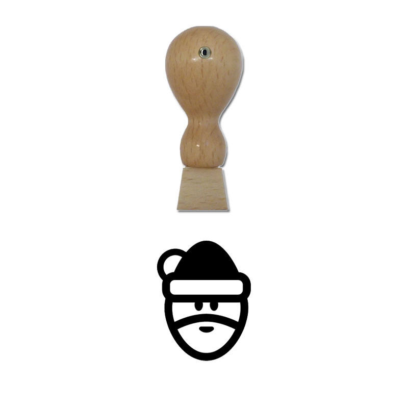 Produktbild: Weihnachsmann - Holzstempel für Bonuskarten, Rabattkarten, Treuekarten etc. - 094
